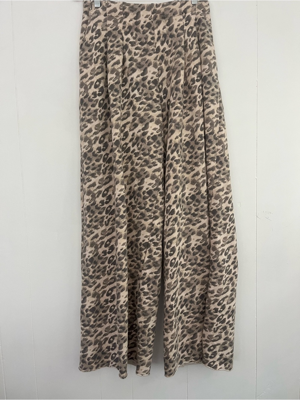 Aerie Street Trouser Leopard Print Wide Leg Pants Size Medium LONG